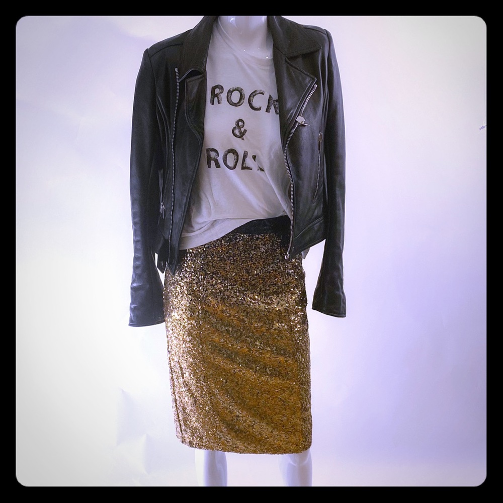 Nikibiki sequin gold ombre pencil skirt